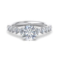 Round Lab Grown Diamond Side Stone Engagement Ring — Round design reference