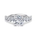 Round Lab Grown Diamond Side Stone Engagement Ring — Round design reference