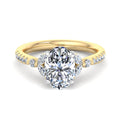 Oval Lab Grown Diamond Side Stone Engagement Ring — Oval design reference