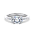 Round Lab Grown Diamond Side Stone Engagement Ring — Round design reference