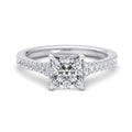 Princess Lab Grown Diamond Side Stone Engagement Ring — Princess design reference