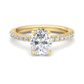 Oval Lab Grown Diamond Hidden Detail Side Stone Engagement Ring — Oval design reference