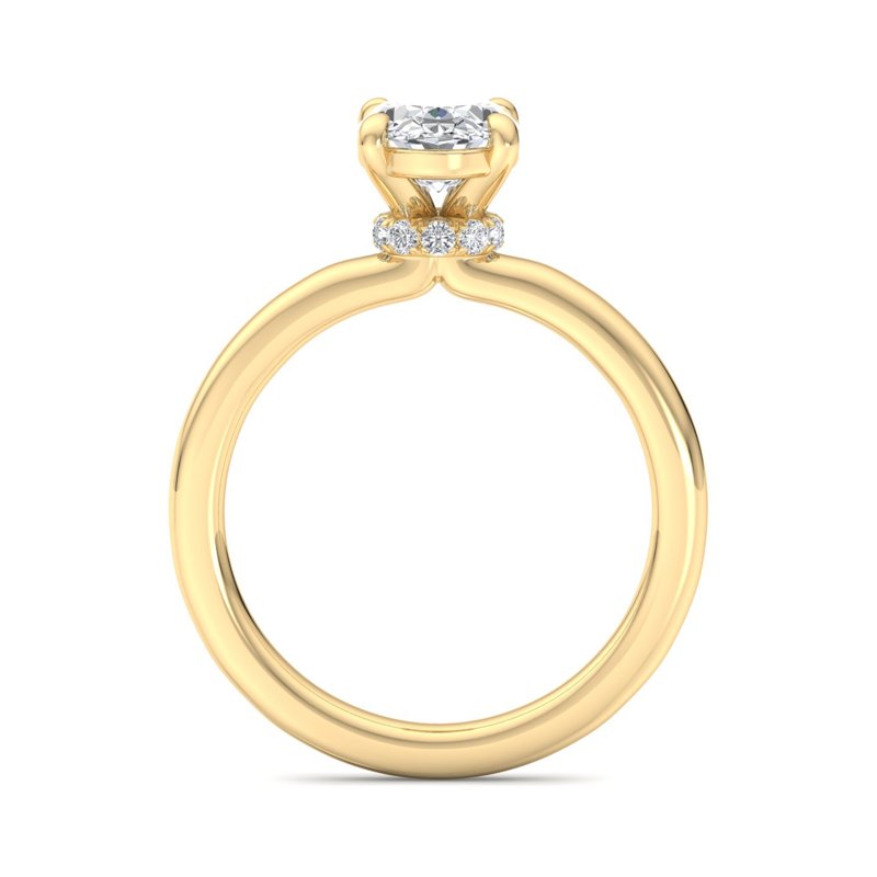 Oval Lab Grown Diamond Hidden Detail Side Stone Engagement Ring — Oval design reference