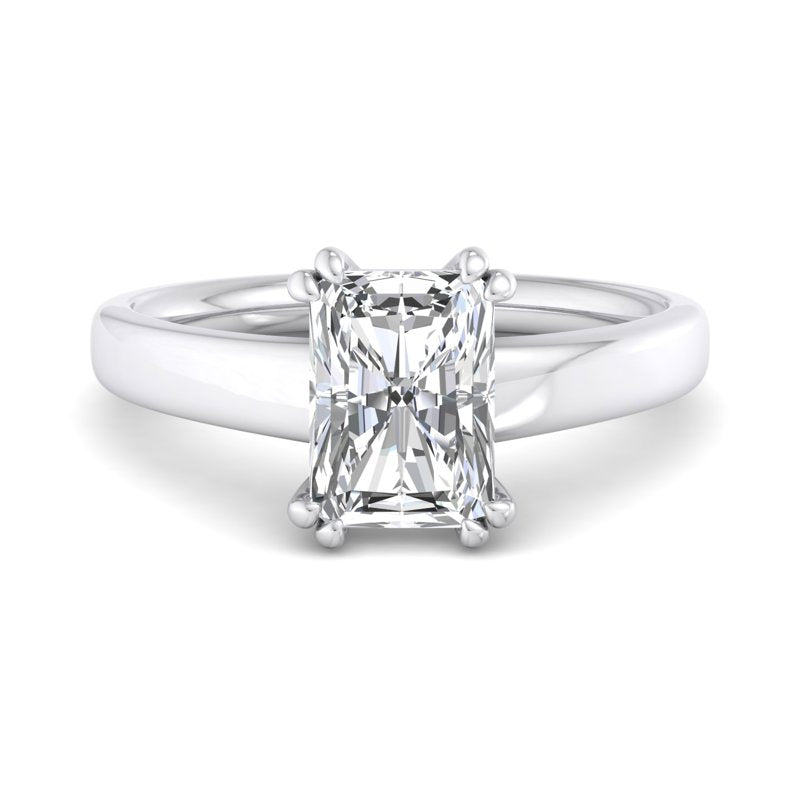 Radiant Lab Grown Diamond Cathedral Vintage-Inspired Engagement Ring — Radiant design reference
