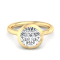 Round Lab Grown Diamond Bezel Solitaire Engagement Ring — Round design reference