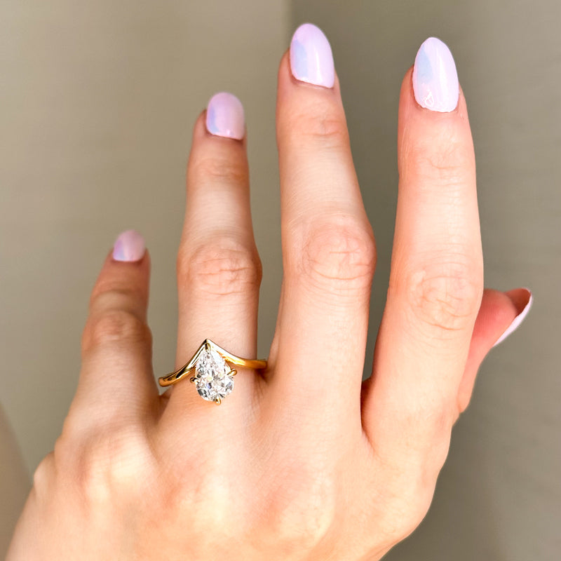 Pear Lab Grown Diamond Solitaire Engagement Ring — Pear design reference