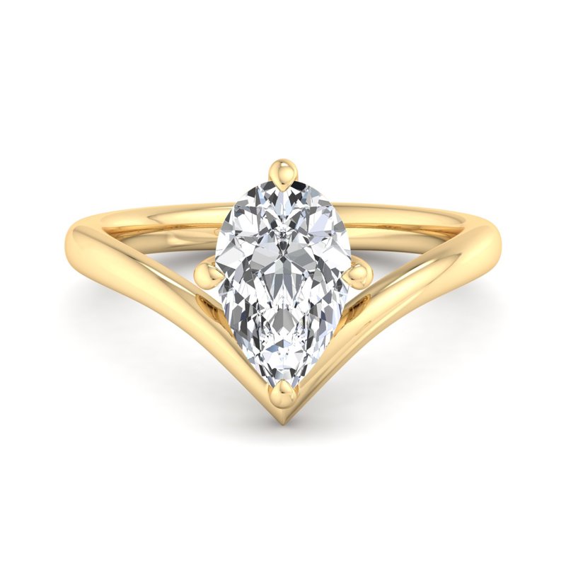 Pear Lab Grown Diamond Solitaire Engagement Ring — Pear design reference