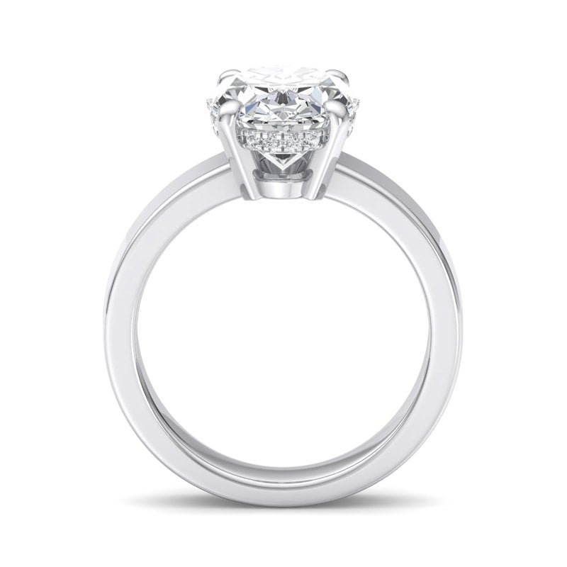 Oval Lab Grown Diamond Hidden Detail Solitaire Engagement Ring — Oval design reference