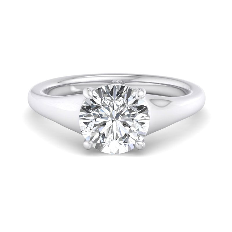 Round Lab Grown Diamond Solitaire Engagement Ring — Round design reference
