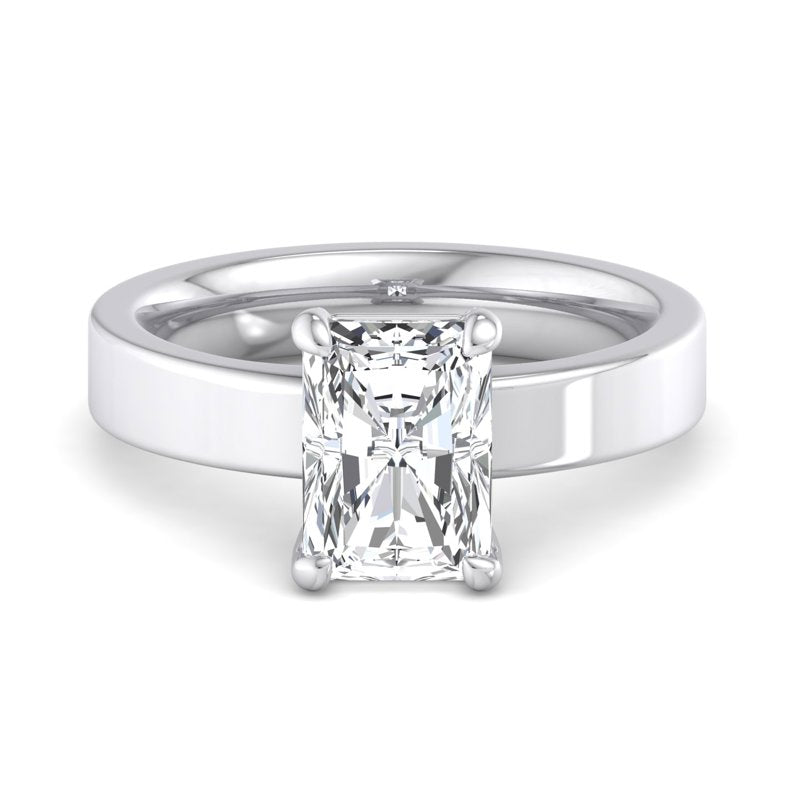 Radiant Lab Grown Diamond Solitaire Engagement Ring — Radiant design reference
