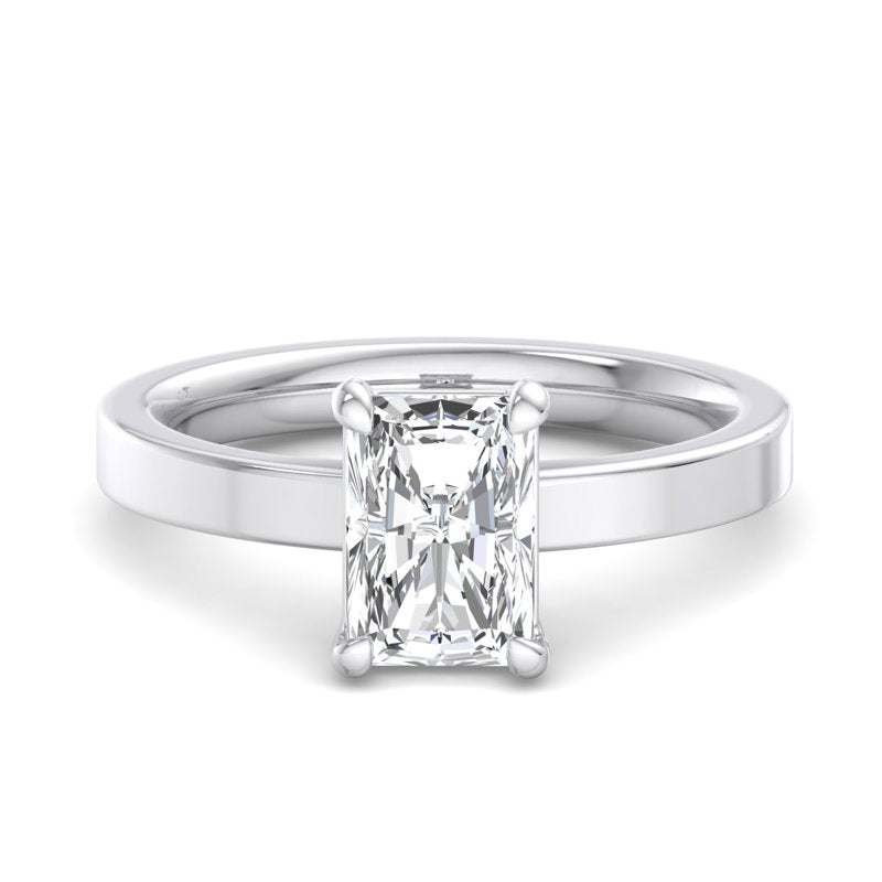 Radiant Lab Grown Diamond Solitaire Engagement Ring — Radiant design reference