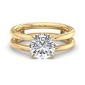 Round Lab Grown Diamond Split Shank Solitaire Engagement Ring — Round design reference