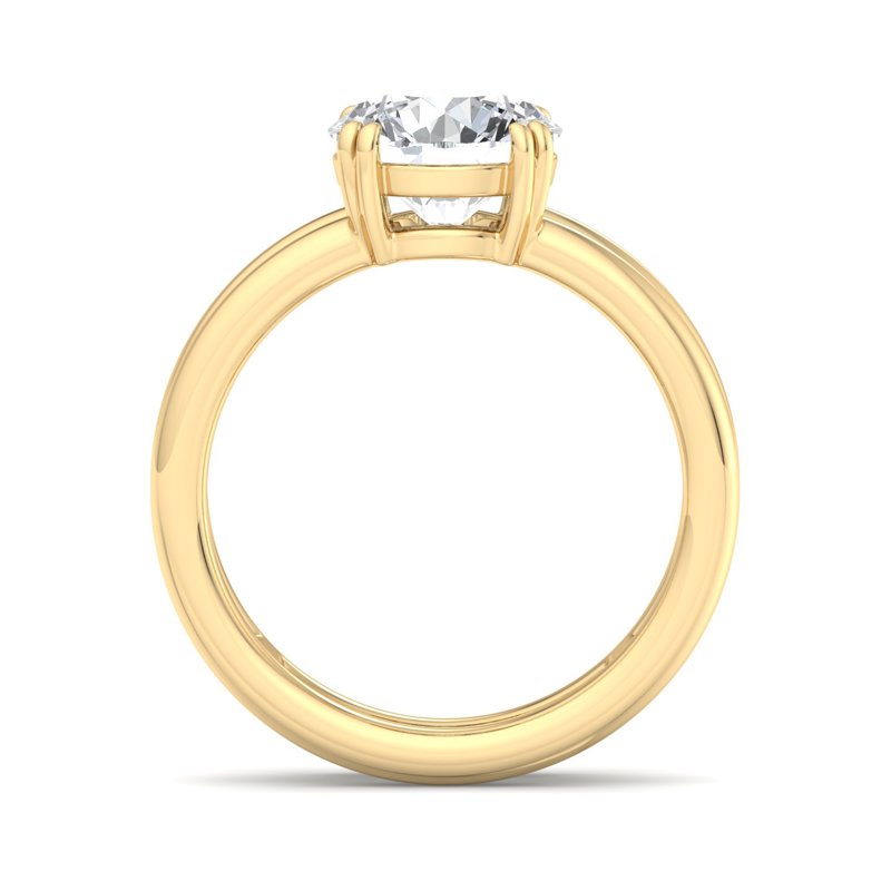 Round Lab Grown Diamond Split Shank Solitaire Engagement Ring — Round design reference