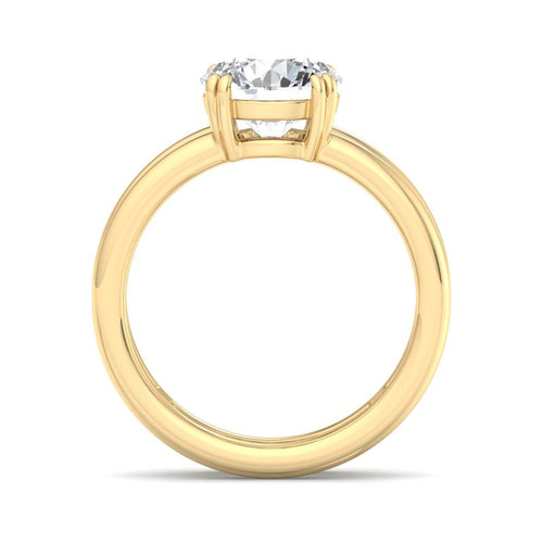Round Lab Grown Diamond Split Shank Solitaire Engagement Ring — Round design reference