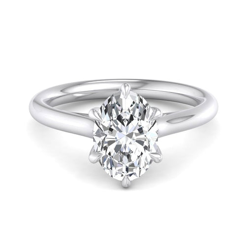 Oval Lab Grown Diamond Six-Prong Solitaire Engagement Ring — Oval design reference