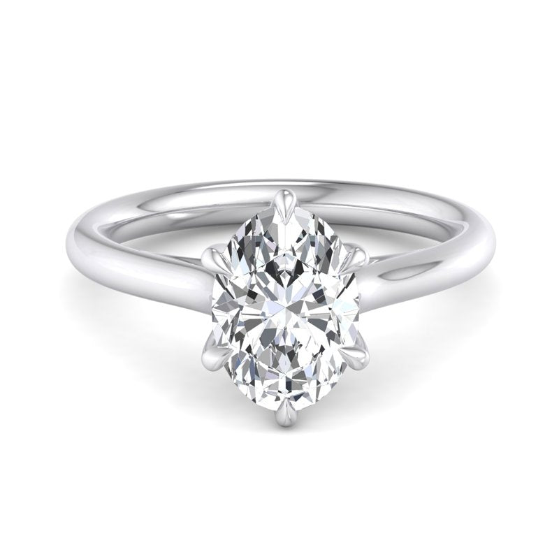 Oval Lab Grown Diamond Six-Prong Solitaire Engagement Ring — Oval design reference