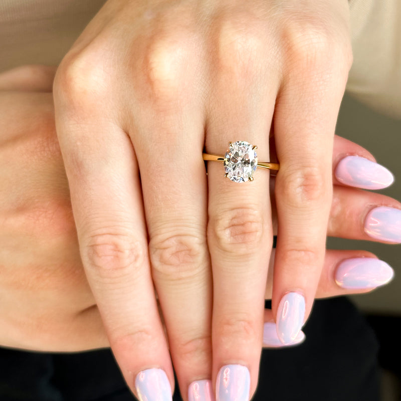 Oval Lab Grown Diamond Solitaire Engagement Ring — Oval design reference