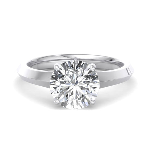 Round Lab Grown Diamond Solitaire Engagement Ring — Round design reference