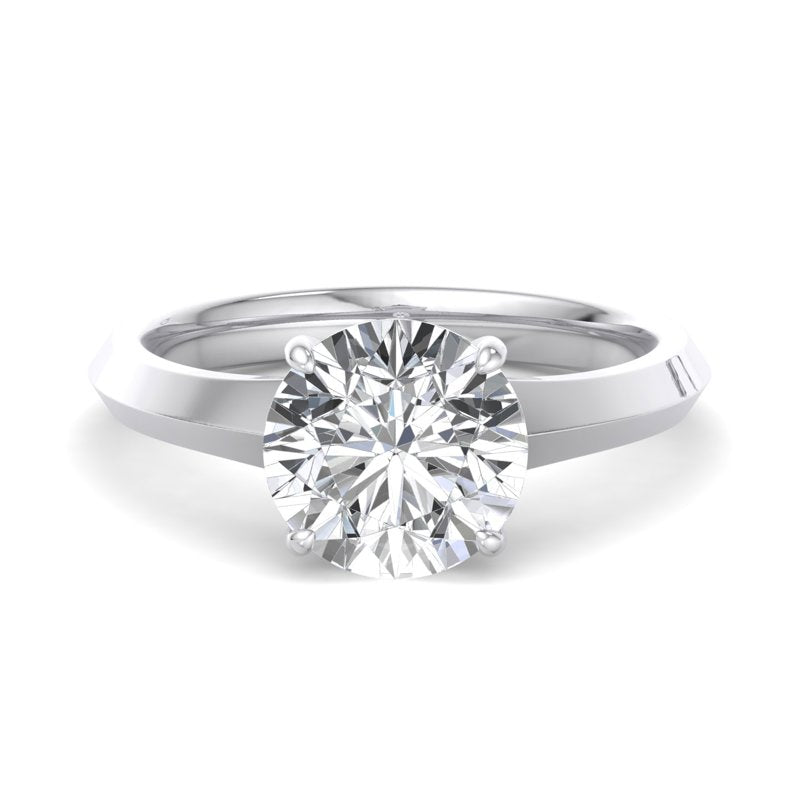 Round Lab Grown Diamond Solitaire Engagement Ring — Round design reference