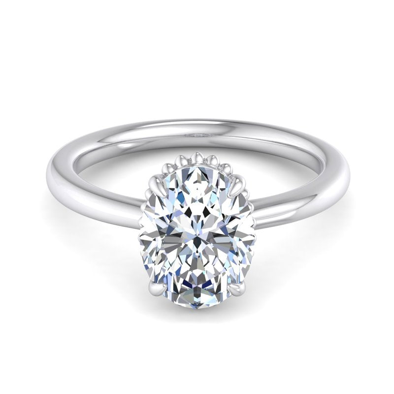 Oval Lab Grown Diamond Milgrain Vintage-Inspired Engagement Ring — Oval design reference
