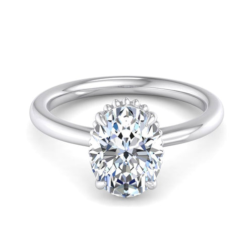 Oval Lab Grown Diamond Milgrain Vintage-Inspired Engagement Ring — Oval design reference