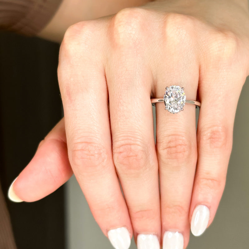 Oval Lab Grown Diamond Milgrain Vintage-Inspired Engagement Ring — Oval design reference