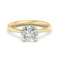 Round Lab Grown Diamond Tulip Setting Solitaire Engagement Ring — Round design reference