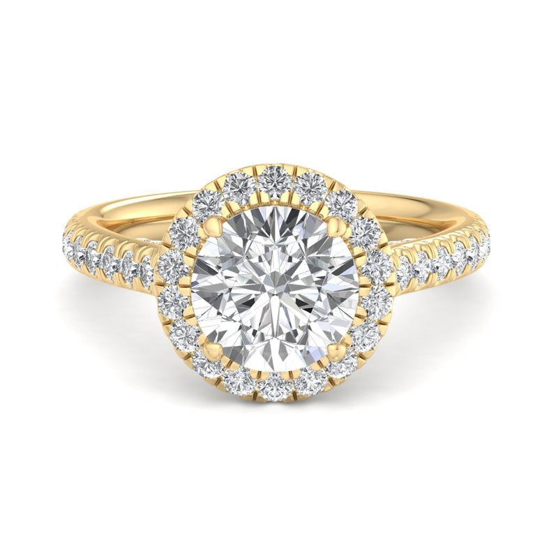 Round Lab Grown Diamond Halo Engagement Ring — Round design reference