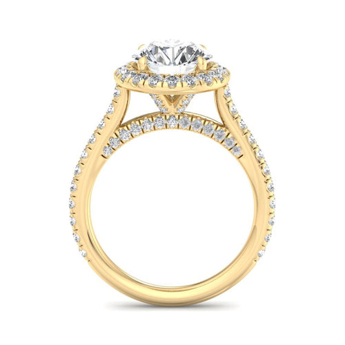 Round Lab Grown Diamond Halo Engagement Ring — Round design reference