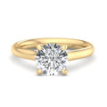 Round Lab Grown Diamond Hidden Detail Side Stone Engagement Ring — Round design reference