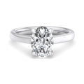 Oval Lab Grown Diamond Hidden Detail Side Stone Engagement Ring — Oval design reference