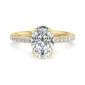Oval Lab Grown Diamond Hidden Detail Side Stone Engagement Ring — Oval design reference