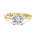 Round Lab Grown Diamond Twist Hidden Detail Solitaire Engagement Ring — Round design reference