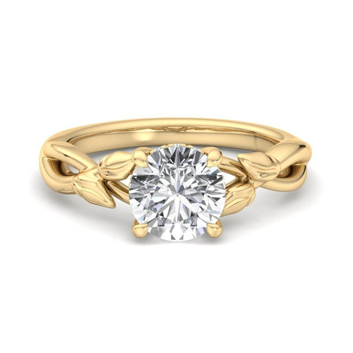 Round Lab Grown Diamond Solitaire Engagement Ring — Round design reference