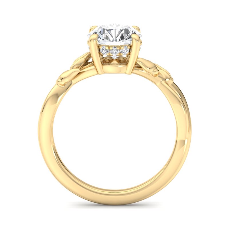 Round Lab Grown Diamond Solitaire Engagement Ring — Round design reference