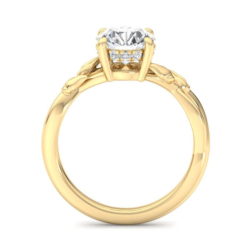 Round Lab Grown Diamond Solitaire Engagement Ring — Round design reference