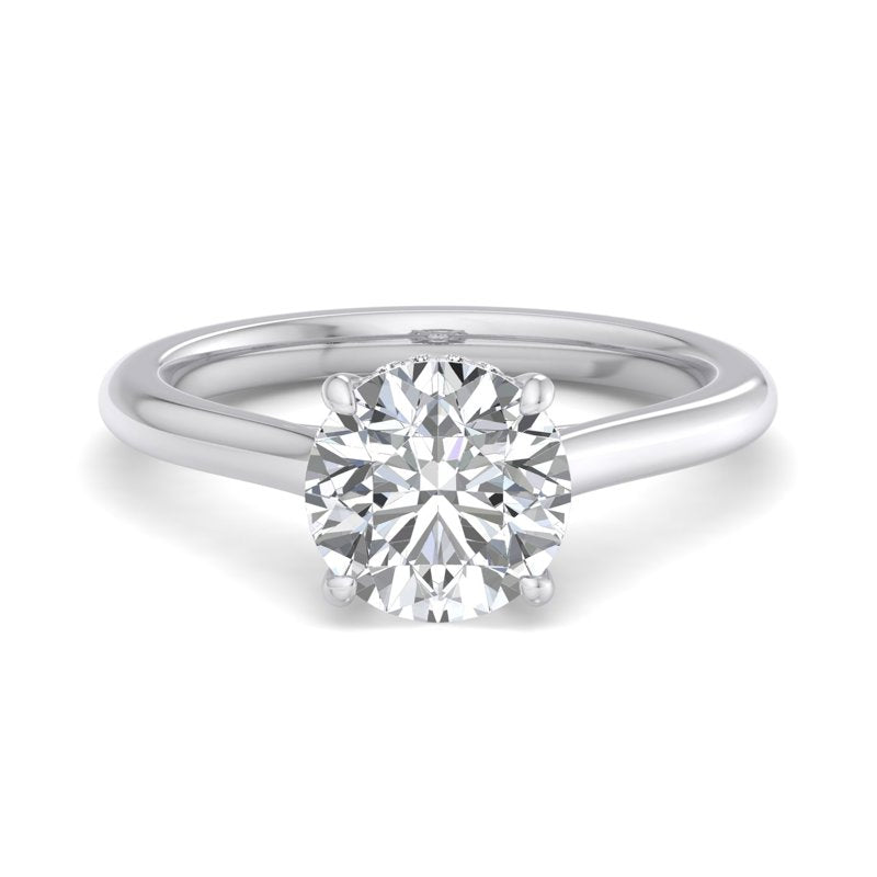 Round Lab Grown Diamond Hidden Detail Solitaire Engagement Ring — Round design reference