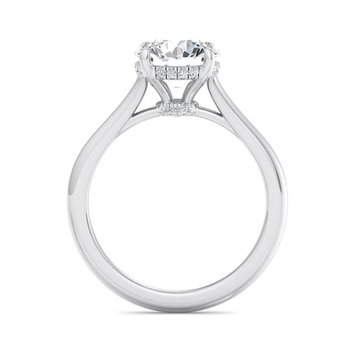 Round Lab Grown Diamond Hidden Detail Solitaire Engagement Ring — Round design reference