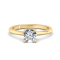 Round Lab Grown Diamond Side Stone Engagement Ring — Round design reference