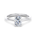 Oval Lab Grown Diamond Hidden Detail Side Stone Engagement Ring — Oval design reference