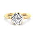 Round Lab Grown Diamond Bezel Solitaire Engagement Ring — Round design reference