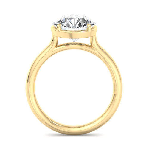 Round Lab Grown Diamond Bezel Solitaire Engagement Ring — Round design reference