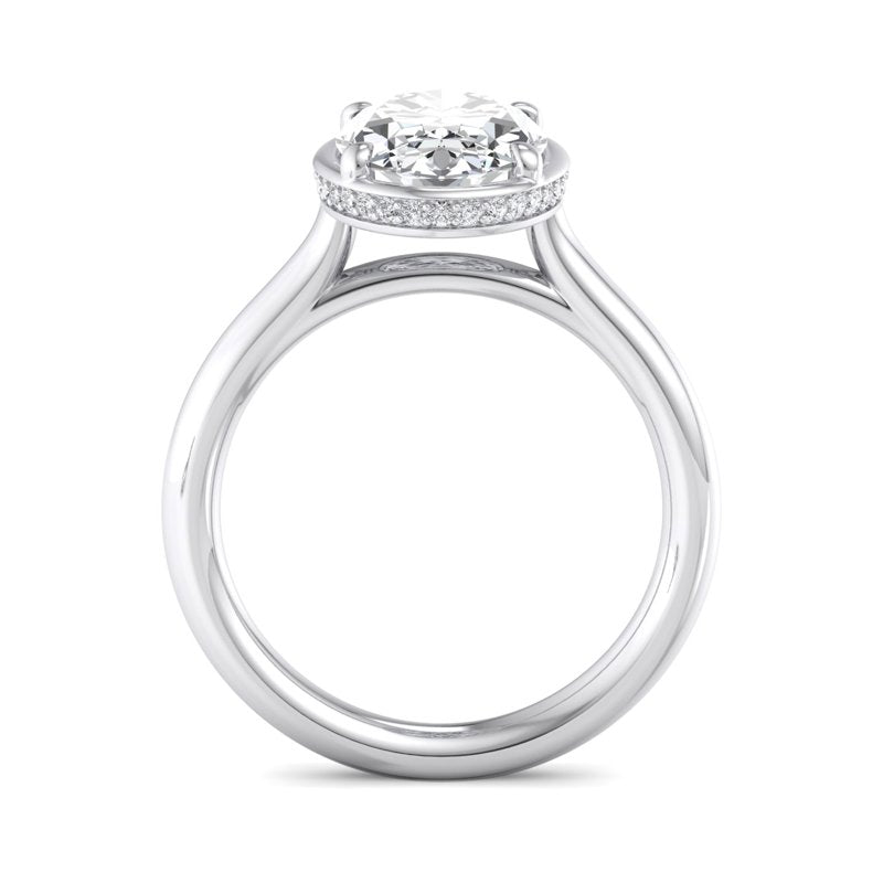 Oval Lab Grown Diamond Hidden Detail Solitaire Engagement Ring — Oval design reference