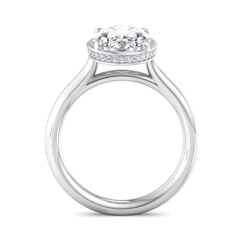 Oval Lab Grown Diamond Hidden Detail Solitaire Engagement Ring — Oval design reference