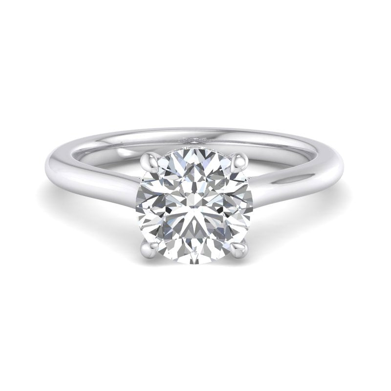 Round Lab Grown Diamond Hidden Detail Solitaire Engagement Ring — Round design reference