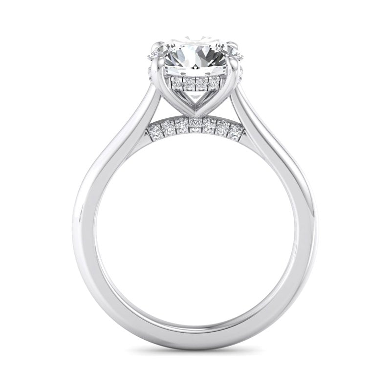 Round Lab Grown Diamond Hidden Detail Solitaire Engagement Ring — Round design reference