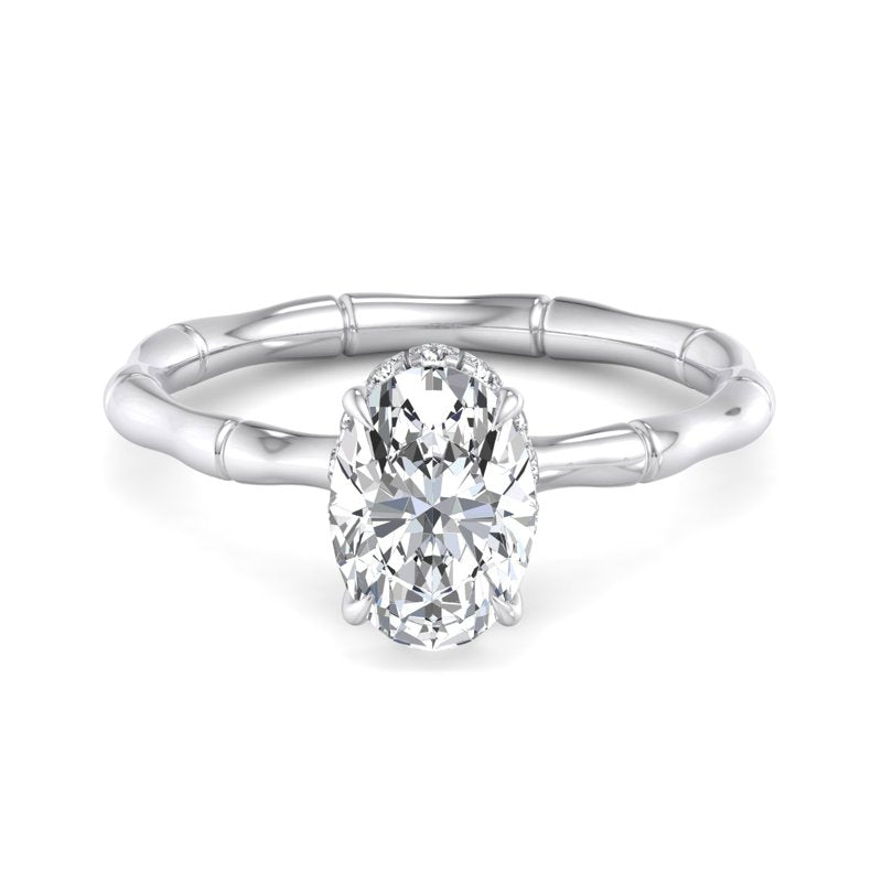 Oval Lab Grown Diamond Hidden Detail Solitaire Engagement Ring — Oval design reference