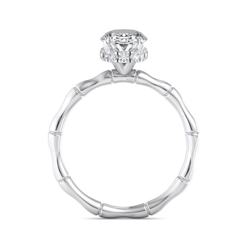 Oval Lab Grown Diamond Hidden Detail Solitaire Engagement Ring — Oval design reference