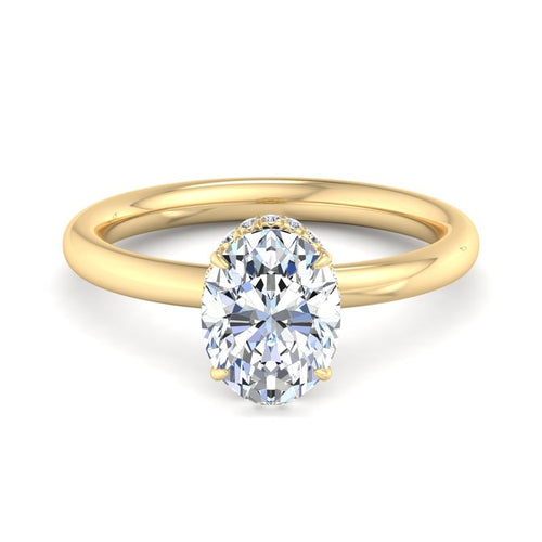 Oval Lab Grown Diamond Side Stone Engagement Ring — Oval design reference