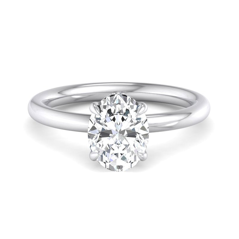 Oval Lab Grown Diamond Hidden Detail Solitaire Engagement Ring — Oval design reference